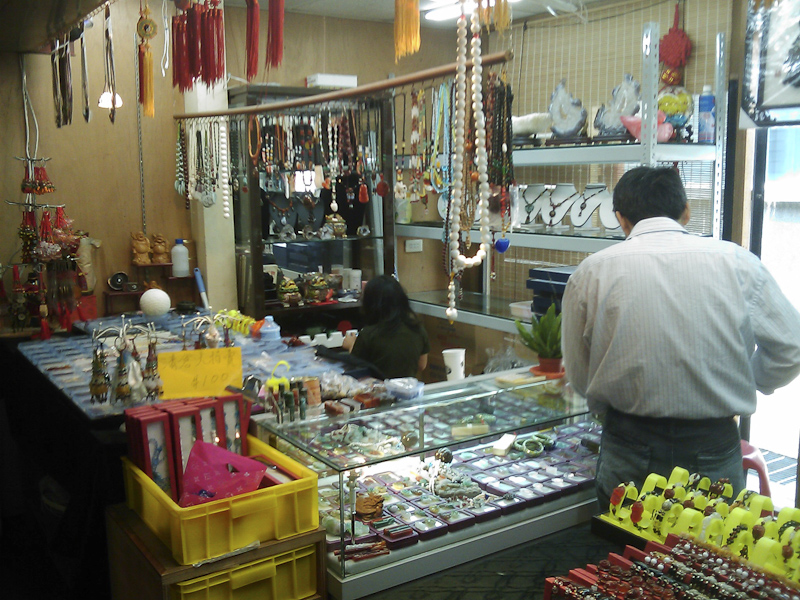 One of the many stores in the Jade Market